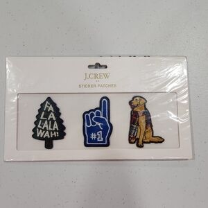 J. Crew NWT Holiday Sticker Patches Christmas Tree Golden Retriever Fa La La